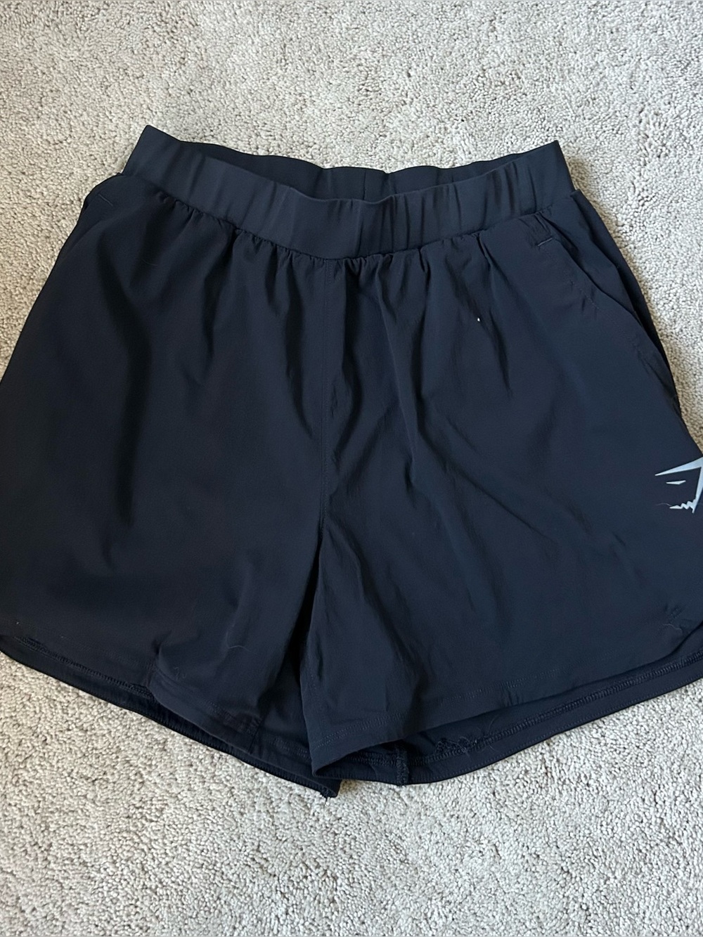 Gymshark Women's Loose Fit Training Running Athletic Gym Shorts Black Sz XS